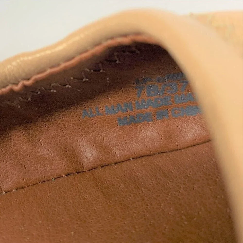 Lucky Brand EIKIA Nude Beige Leather Ballet Flats Size 7 M